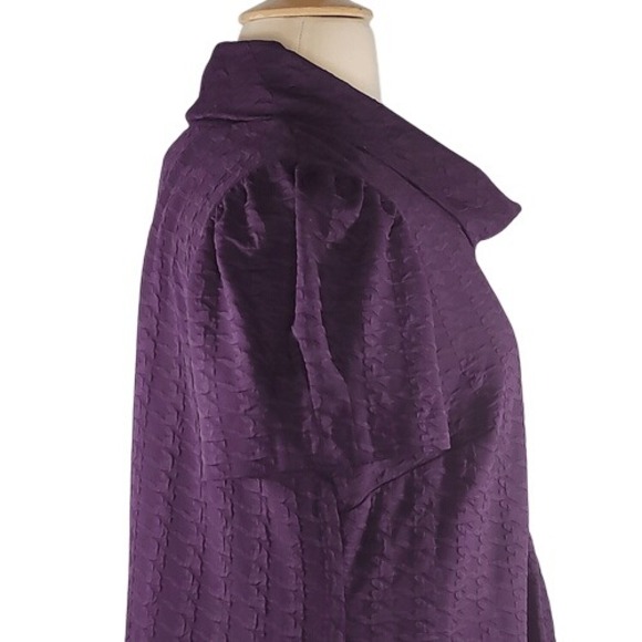 Dressbarn Purple Short Sleeve‎ Cowl Neck Dress - Picture 5 of 12